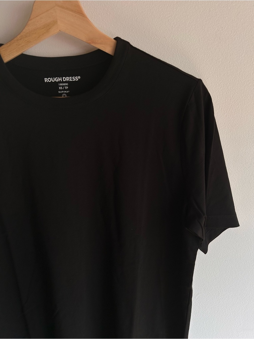 Men's Black Crewneck Short Sleeve Supima Cotton Tee